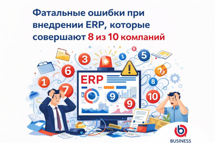 Фатальные ошибки при внедрении ERP, которые совершают 8 из 10 компаний.