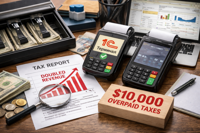 Кейс: Как слабая кассовая дисциплина привела к переплате налогов на $10 000, хотя 1С показывала всё правильно
